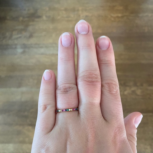 XIV KARATS LTD RAINBOW STACKING RING - Picture 1 of 5